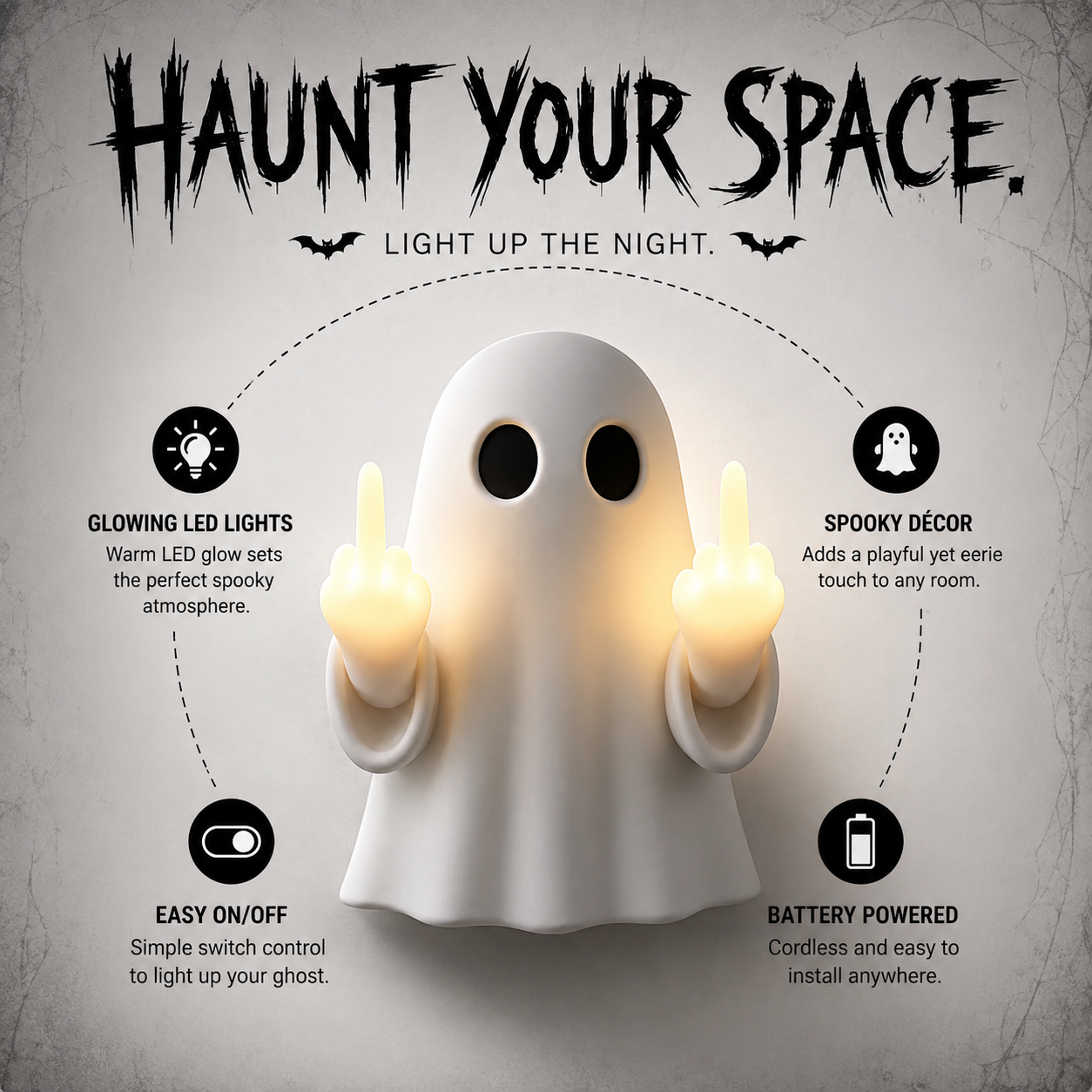 BooFlick™ Halloween Ghost Light